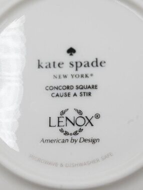 Set Lenox Kate Spade Concord Square Cause a Stir Appetizer Cheese Tidbit Plates